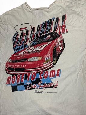Vintage White More to Come Short Sleeve Racing Graphic Tee - Dale Earnhardt Jr.